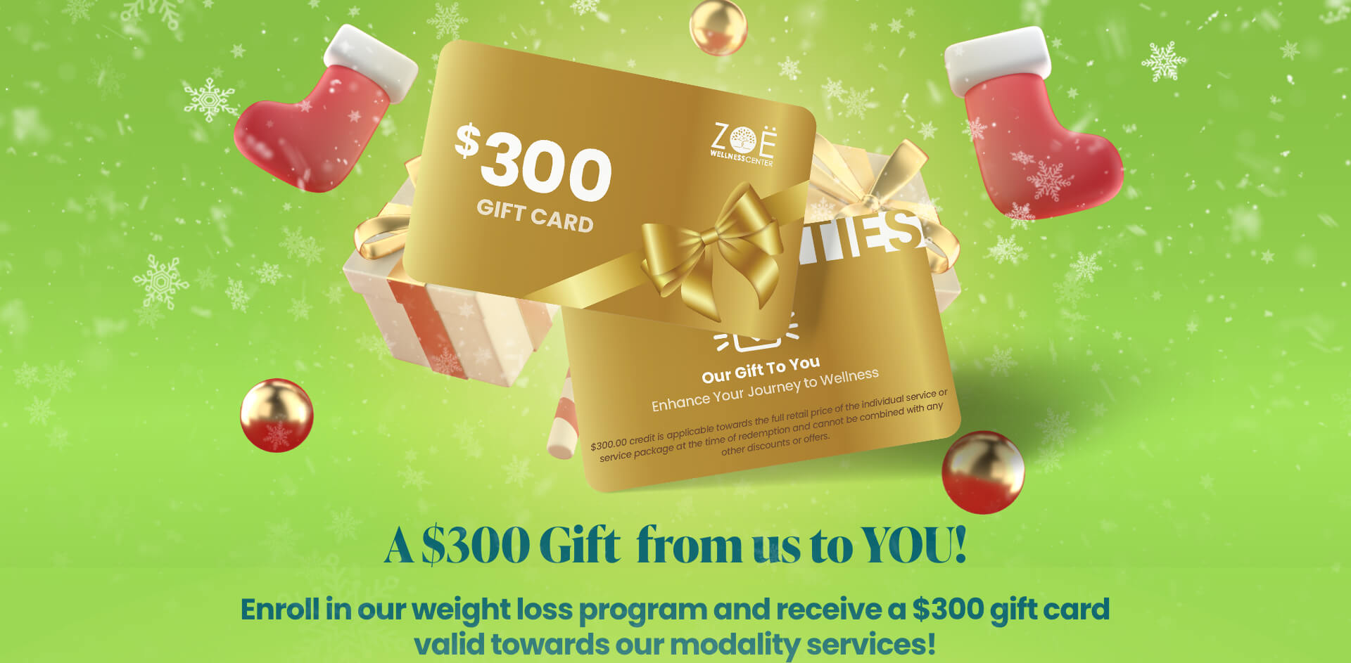 A $300 Gift from us to YOU! - Zoe Wellness Centers of America